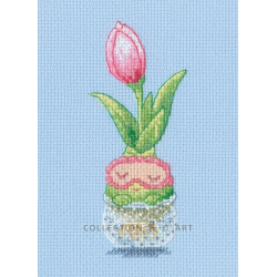 Cross stitch kit "Sleepy tulip" 6x13.5 cm CDABC8151