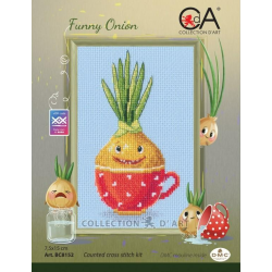 Cross stitch kit "Funny onion" 7.5x15 cm CDABC8152