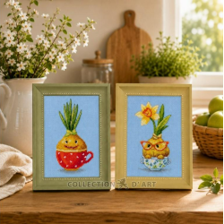 Cross stitch kit "Funny onion" 7.5x15 cm CDABC8152
