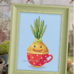 Cross stitch kit "Funny onion" 7.5x15 cm CDABC8152