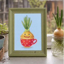 Cross stitch kit "Funny onion" 7.5x15 cm CDABC8152