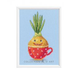 Cross stitch kit "Funny onion" 7.5x15 cm CDABC8152