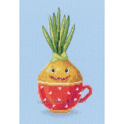 Cross stitch kit "Funny onion" 7.5x15 cm CDABC8152