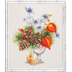Cross stitch kit  Winter Bouquet 20 x 23 cm 100-001