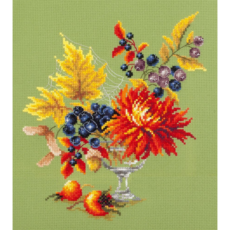 Cross stitch kit  Autumn Bouquet 20 x 23 cm 100-005