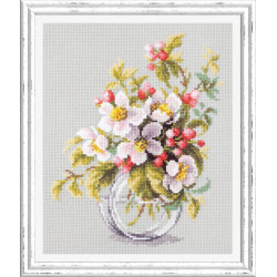 Cross stitch kit  Blooming Apple Tree 18 x 23 cm 100-011