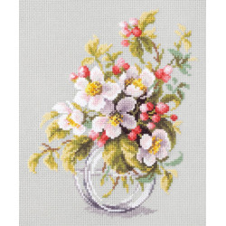 Cross stitch kit  Blooming Apple Tree 18 x 23 cm 100-011