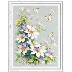 Cross stitch kit  Clematis 28 x 39 cm 100-062