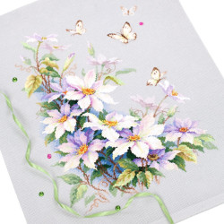 Cross stitch kit  Clematis 28 x 39 cm 100-062