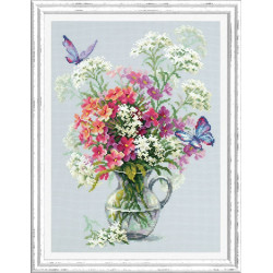 Cross stitch kit  Phlox and Yarrow 24 x 33 cm 100-081