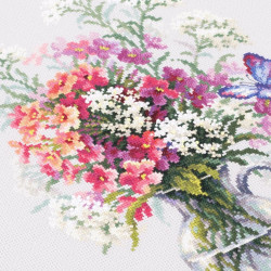 Cross stitch kit  Phlox and Yarrow 24 x 33 cm 100-081