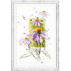 Cross stitch kit  Echinacea 14 x 23 cm 100-101