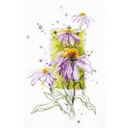 Cross stitch kit  Echinacea 14 x 23 cm 100-101
