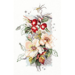 Cross stitch kit  Rosa Canina 14 x 23 cm 100-102
