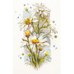 Cross stitch kit  White Daisies 14 x 23 cm 100-103