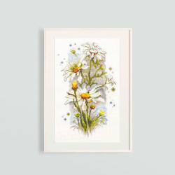 Cross stitch kit  White Daisies 14 x 23 cm 100-103