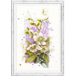 Cross stitch kit  Hellebore 14 x 23 cm 100-104