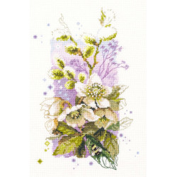 Cross stitch kit  Hellebore 14 x 23 cm 100-104