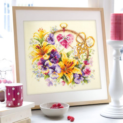 Cross stitch kit  Lilies for Needlewoman 25 x 25 cm 100-121