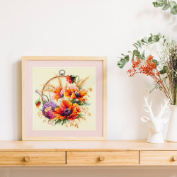 Cross stitch kit  Poppies for Needlewoman 25 x 25 cm 100-123