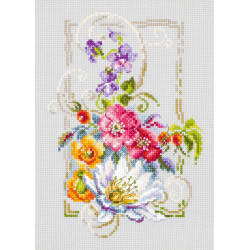 Cross stitch kit  Happy July 15 x 21 cm 100-163