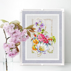 Cross stitch kit  Happy July 15 x 21 cm 100-163