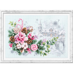 Cross stitch kit  Christmas Sentiment 32 x 22 cm 100-244