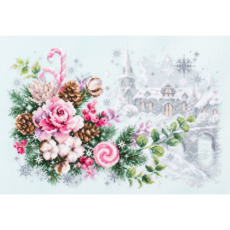 Cross stitch kit  Christmas Sentiment 32 x 22 cm 100-244 MN-100-244