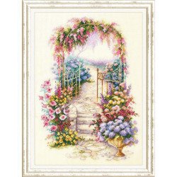 Cross stitch kit  Entrance to the Garden 23 x 34 cm 110-001