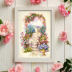 Cross stitch kit  Entrance to the Garden 23 x 34 cm 110-001