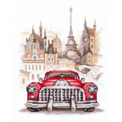Cross stitch kit  Retro Buick 16 x 20 cm 110-021
