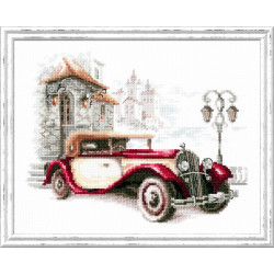 Cross stitch kit  Retro Cadillac 20 x 16 cm 110-022