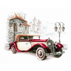 Cross stitch kit  Retro Cadillac 20 x 16 cm 110-022