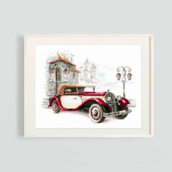 Cross stitch kit  Retro Cadillac 20 x 16 cm 110-022