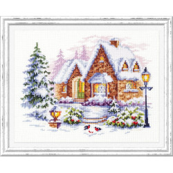 Cross stitch kit  Winter House 20 x 17 cm 110-041