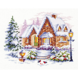 Cross stitch kit  Winter House 20 x 17 cm 110-041