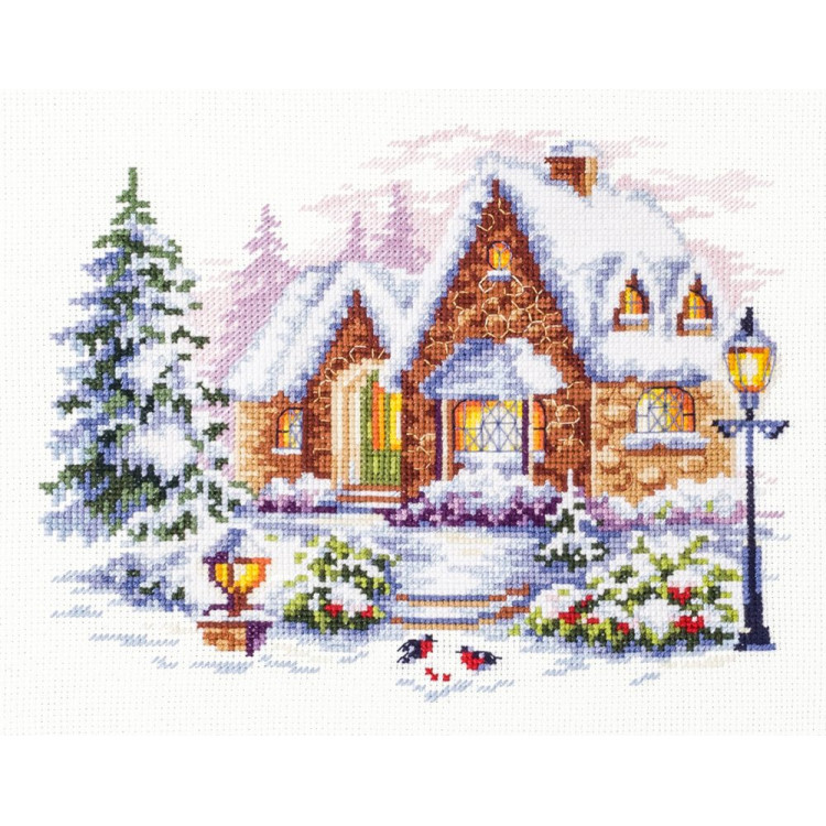 Cross stitch kit  Winter House 20 x 17 cm 110-041