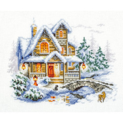 Cross stitch kit  Winter Cottage 20 x 17 cm 110-042