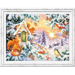 Cross stitch kit  Winter Morning 40 x 30 cm 110-700