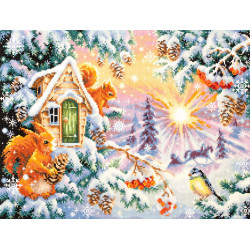 Cross stitch kit  Winter Morning 40 x 30 cm 110-700