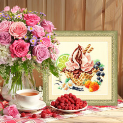 Cross stitch kit  Vanilla Ice Cream 17 x 17 cm 120-071