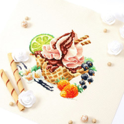 Cross stitch kit  Vanilla Ice Cream 17 x 17 cm 120-071
