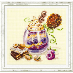 Cross stitch kit  Chocolate Dessert 17 x 17 cm 120-080