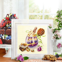 Cross stitch kit  Chocolate Dessert 17 x 17 cm 120-080 MN-120-080