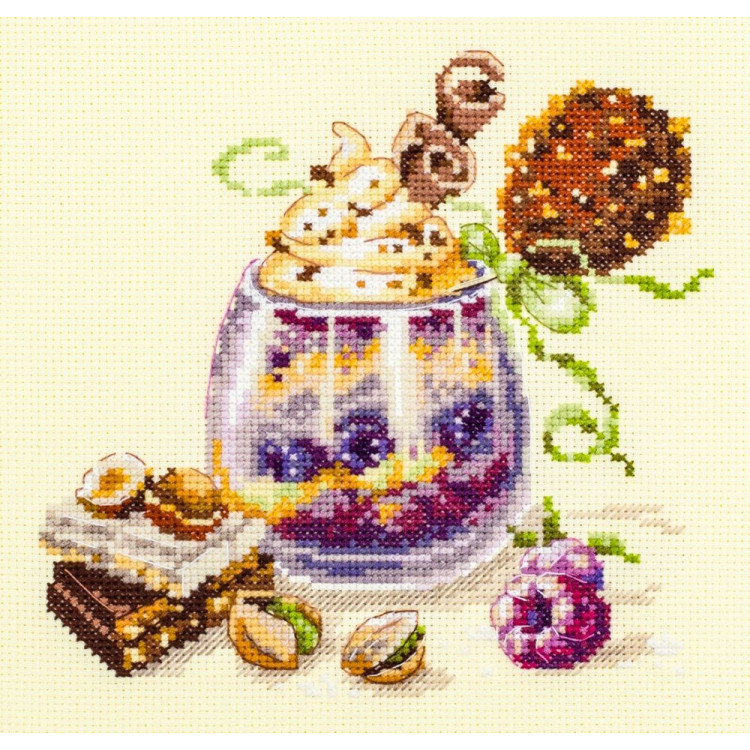 Cross stitch kit  Chocolate Dessert 17 x 17 cm 120-080 MN-120-080