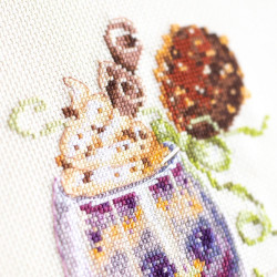 Cross stitch kit  Chocolate Dessert 17 x 17 cm 120-080 MN-120-080