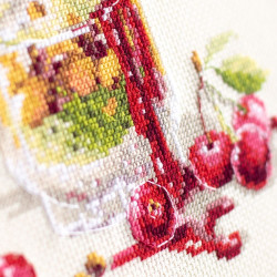 Cross stitch kit  Cherry Dessert 17 x 17 cm 120-081