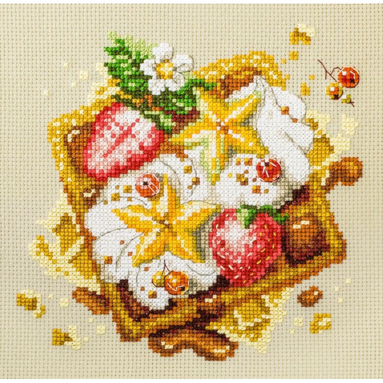 Cross stitch kit  Viennese Waffles 16 x 16 cm 120-091