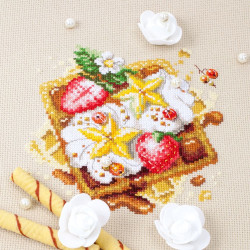 Cross stitch kit  Viennese Waffles 16 x 16 cm 120-091