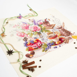 Cross stitch kit  A cup of coffee? 40 x 28 cm 120-203
